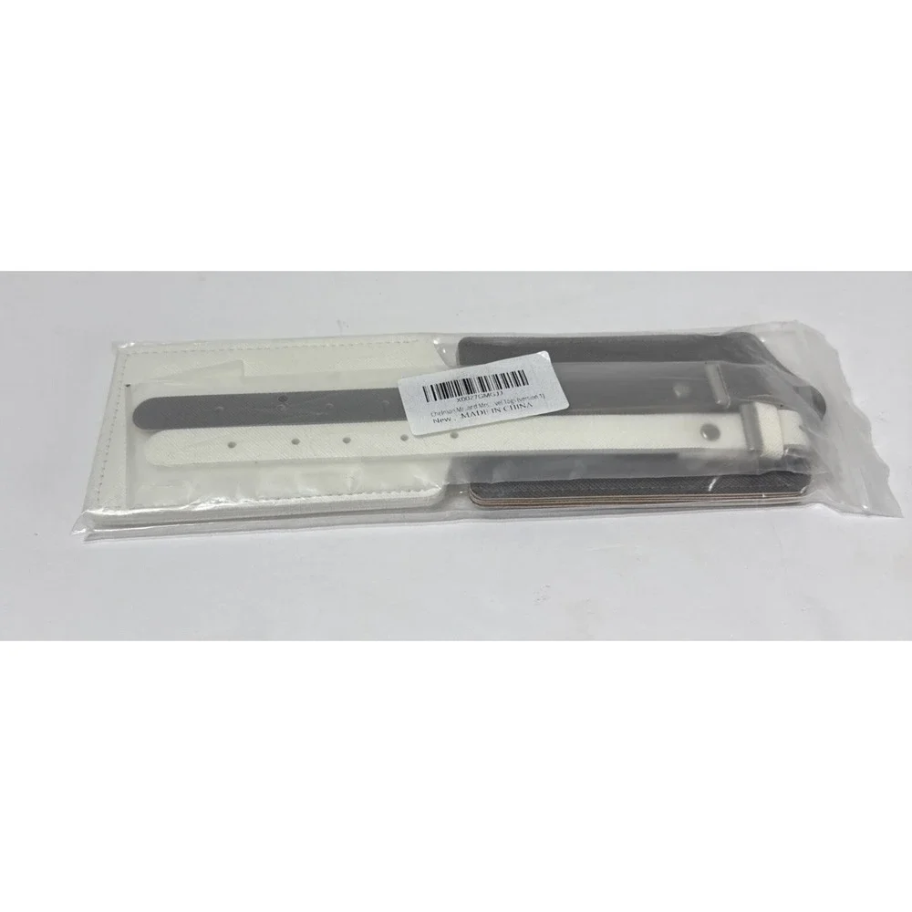Mr & Mrs Luggage Tag SET Faux Leather Gray/White 4